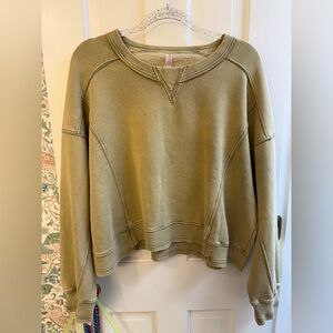 Free People Cropped Crewneck